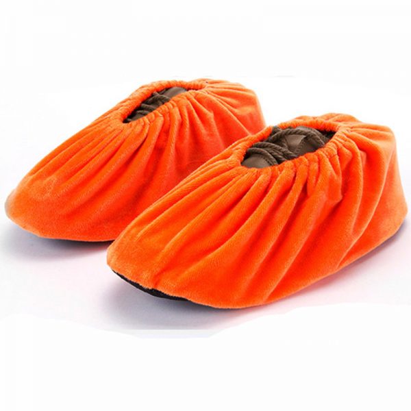 2 Pcs Washable Non-Slip Shoe Covers Elasticity Dustproof Boot FlannelOvershoes