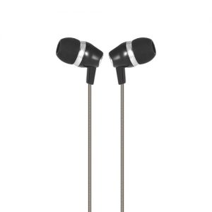 3.5mm Wired Headphones In-Ear Stereo Music Headsets Line Control Earphone Hands-free with Microphone Black for 3.5mm Audio Devices