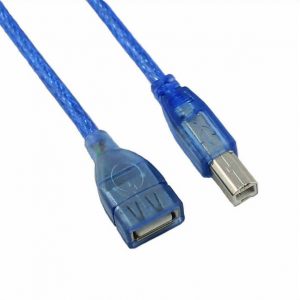 30cm short usb 2.0 type b male to a female ( bm to af ) printer port adapter converter data cable cord blue