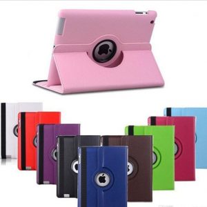 360 degree rotating case pu leather smart cover cases for ipad 2 3 4 air 2 mini retina mini 3 4 5