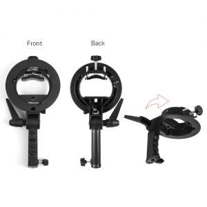 Andoer Photo Studio Multifunctional 60 * 60cm Folding Softbox with S-type Handheld Flash Speedlite Bracket with Bowens Mount and Carrying Bag for Portrait or Product Photography