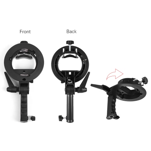 Andoer Photo Studio Multifunctional 60 * 60cm Folding Softbox with S-type Handheld Flash Speedlite Bracket with Bowens Mount and Carrying Bag for Portrait or Product Photography