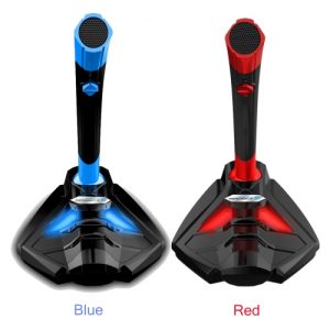 COOL COLD USB Powered Plug and Play Adjustable Desktop Microphone Mic Stand with Foam Cover LED Light for Computer Laptop PC Mac Online Chatting Recording Gaming