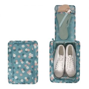 Convenience Travel Storage Bag Multi-functional Waterproof Nylon Shoes Organizer Bags Shoe Sorting Pouch Handbag Portable Classification Bags (Gray)
