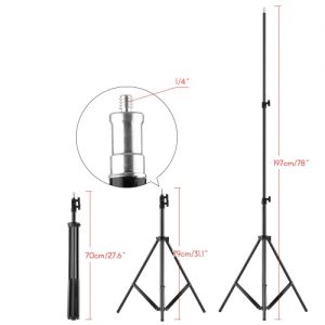 LED-320A 3pcs LED Video Light Panel 25W Dimmable 340pcs Beads with 197cm/78" Metal Light Stand/U-Bracket/Barn Door/Filter/Carry Bag for Canon Nikon Sony DSLR Camera Camcorder Studio Photo Lighting