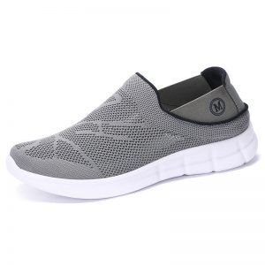 Men Knitted Fabric Breathable Soft Light Weight Running Shoes