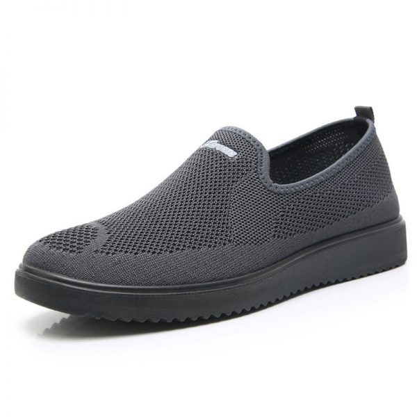 Men Walking Knitted Fabric BreathableLight Weight Slip On Casual Shoes