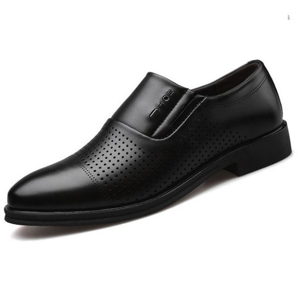 Men's Business Dress Shoes Pierced Breathable Men's Shoes Hollow Single Shoes Wild Casual Shoes