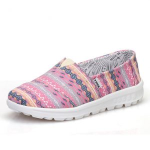Pattern Colorful Canvas Vintage Casual Flat Shoes