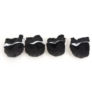 Pet Dog Booties Shoes Air Holes Suede Synthetic Boot Black