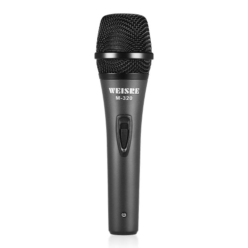 Professional Dynamic Moving-coil Vocal Handheld Microphone Cardioid with 16ft XLR-to-1/4" Detachable Cable for Karaoke Stage Home Studio Recording