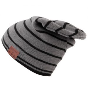 Wireless BT Beanie Headphone Winter Hat Grey