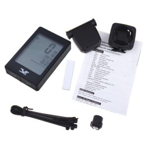 Wireless Bike Bicycle Cycling Computer Odometer Speedometer Touch Button LCD Backlight Backlit Water-resistant Multifunction Black