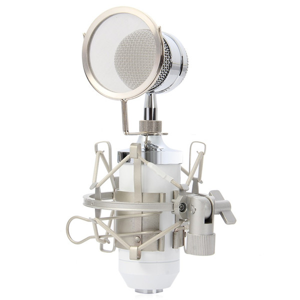 bm8000 professional sound studio recording condenser wired microphone 3.5mm plug stand holder pop filter for ktv karaoke