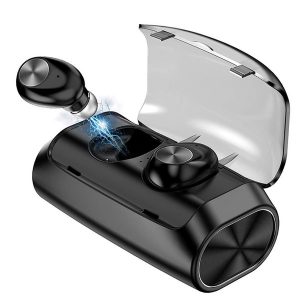 headphones v6 tws mini wireless blue machine noise reduction earphones stereo charging box with microphone earbuds bass