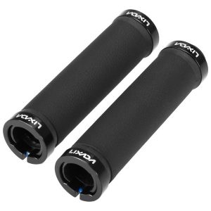 lixada 2pcs/lot bike handlebar grips lock-on cycling grips mtb road bike fiber leather handle bar with end plug