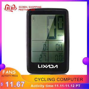 lixada usb rechargeable wireless bike cycling computer bicycle speedometer odometer
