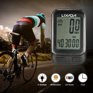 lixada wired wireless waterproof bike computer multifunction cycling computer odometer speedometer with lcd screen backlight
