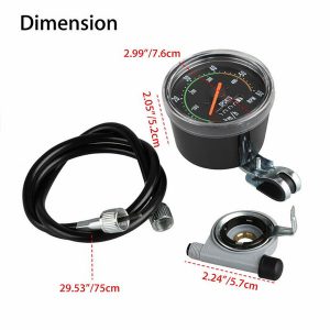 mechanical odometer speedometer round portable aluminum alloy for bicycle bike smn88