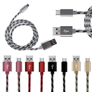 multi function usb cable charging cord nylon braid type c v8 micro charger adapter for smartphone htc samsung s7 s8 s9 huawei p30 lg