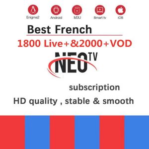 1 an neotv pro 1300 canaux qhdtv europe arabe français allemand code d'abonnement livetv pour m3u mag250 android smart tv