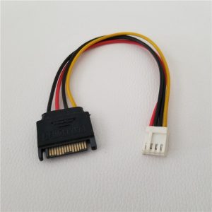 10pcs/lot sata cable 15pin to 4pin fdd floppy male to female power cable for pc diy