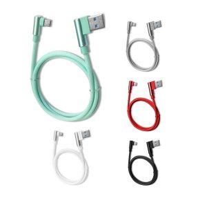 90 degree right angle type c micro usb cable fast charging charger cord wire 1m/3ft for samsung htc lg huawei