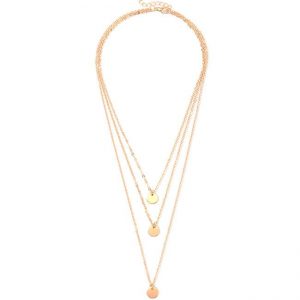 Alloy Sequin Layered Necklace