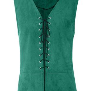 Amber Vintage Gilets Middle Ages Plus Size Lace Up Retro Costumes For Man