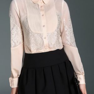 Apricot Embroidered Long Sleeve Solid Bodysuit with Camis