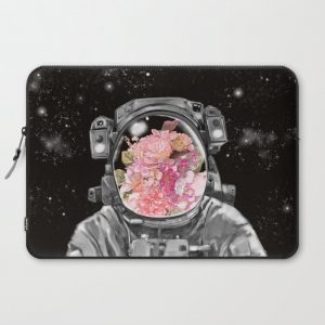 Astronaut Flowers Selfie Computer Cover by Big Nose Work - Laptop Sleeve - 15"