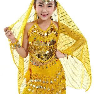 Belly Dance Veil Costume Kid's Pendent Headpiece Bollywood Dance Accessory