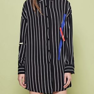 Black H-line Long Sleeve Tunic