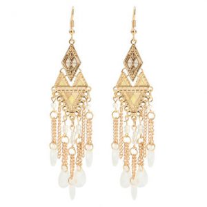 Bohemia Irregular Earrings Triangle Drop Tassels Women Earrings