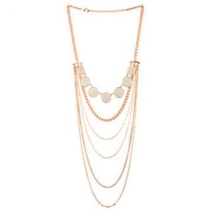 Bohemian Multilayer Necklace Alloy Coin Tassel Necklace