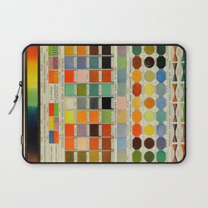 Colors Vintage Scientific Illustration French Language Encyclopedia Lithographs Educational Diagrams Computer Cover by Art Of Science - Laptop Sleeve