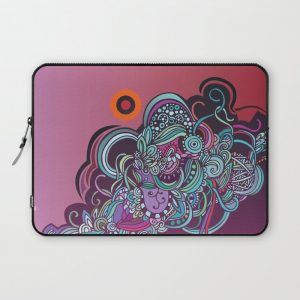 Detailed diagonal tangle, pink and purple Computer Cover by /CAM - Laptop Sleeve - 13"