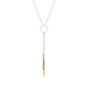 Elegant Women's Necklace Rose Gold Tassel Necklace