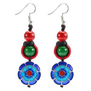 Ethnic Retro Earrings Tassel Agate Vintage Earrings