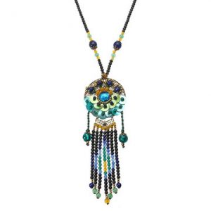 Ethnic Retro Necklace Vintage Beads Jade Necklace
