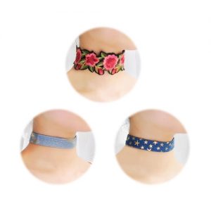 Fashion Retro Handmade Embroidered Floral Choker Necklace Sexy Bohemian Rose Flower Chain