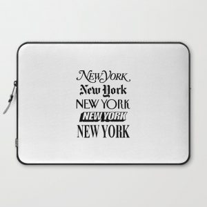 I Heart New York City Black and White New York Poster I Love NYC Design black-white home wall decor Computer Cover by The Motivated Type - Laptop Slee