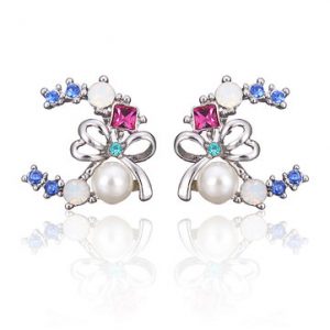 INALIS Bowknot Pearl Earrings