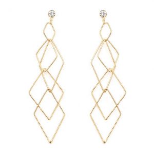 JASSY® Elegant Rhombus Chain Earrings