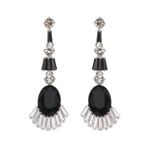 JASSY® Precious Oval Crystal Tassel Earrings