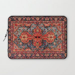 Kashan Poshti Central Persian Rug Print Computer Cover by Vicky Brago-MitchellA(r) - Laptop Sleeve - 13"