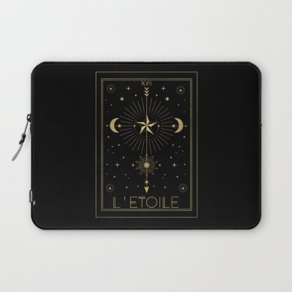 L'Etoile or The Star Tarot Gold Computer Cover by cafelab - Laptop Sleeve - 13"