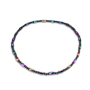 Men's Health Care Magnet Stone Colorful Bead Necklace