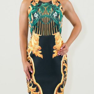 Multicolor Vintage Floral Sheath Mini Dress