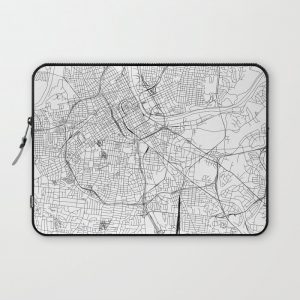 Nashville White Map Computer Cover by multipliCITY - Laptop Sleeve - 13"